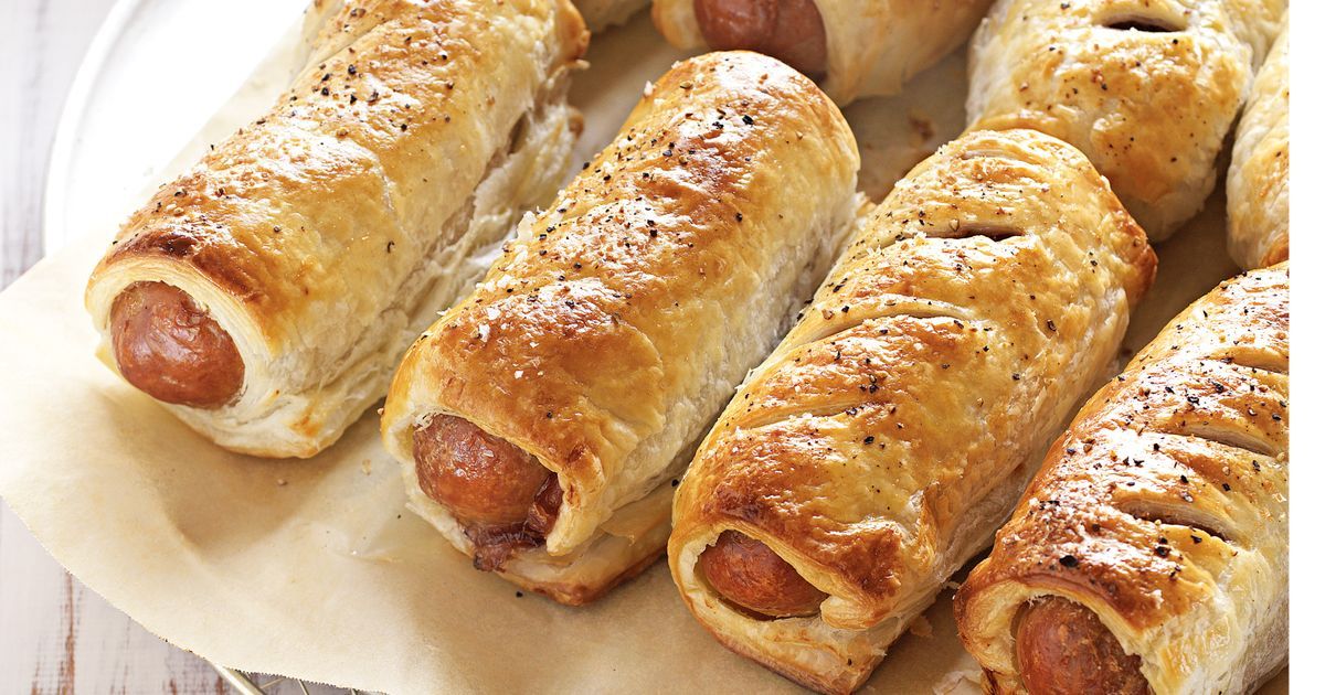Homemade sausage rolls filled with lean turkey and vegetables, baked to a crisp perfection and ready to be enjoyed.