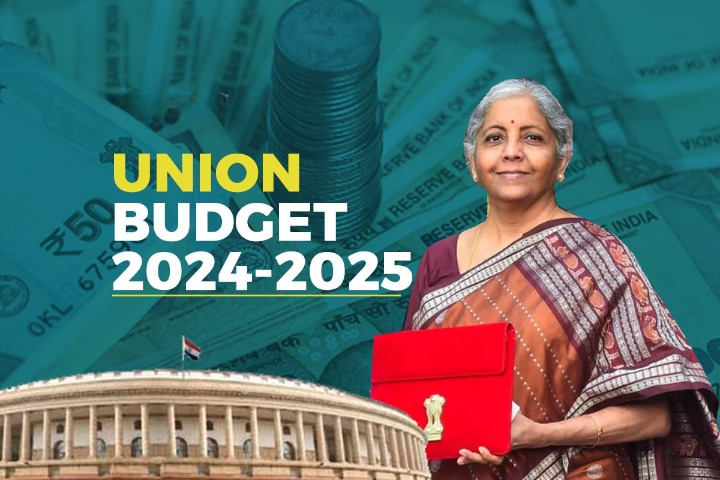 Union Budget 2024-25 document with key highlights 