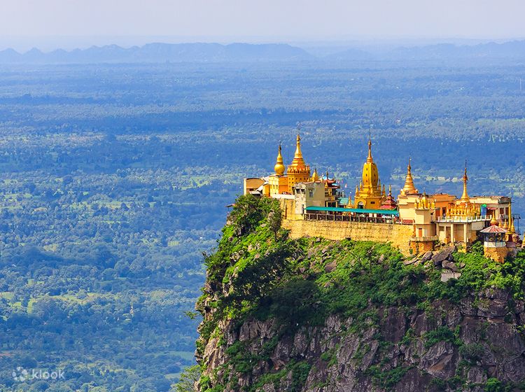 Sacred shrines and temples atop Mount Popa. 