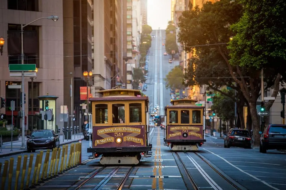 Skyline view of San Francisco showcasing its economic prosperity and tech innovation.